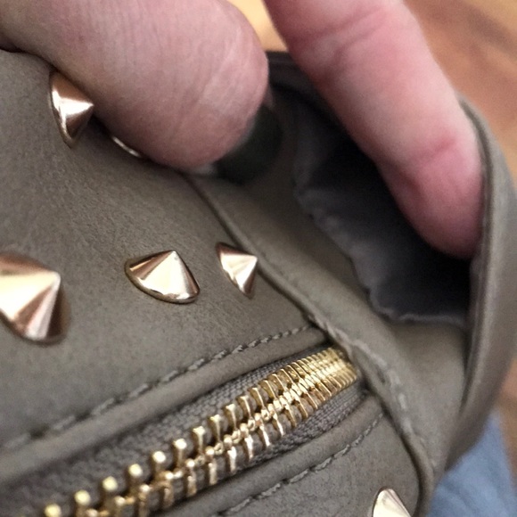 🆕 Bebe Mini Taupe Backpack with Bling! - Picture 7 of 8